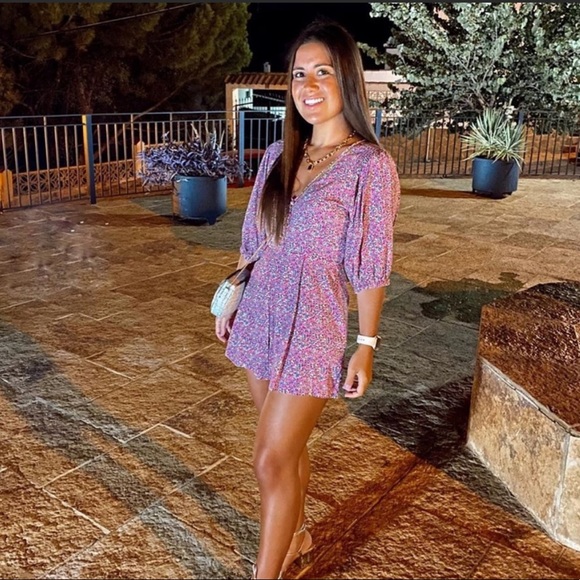 zara floral purple dress